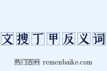 文搜丁甲反义词是什么意思的图片